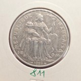 811 Polinezia Franceza French Polynesia 5 Francs with IEOM 1999, KM#12