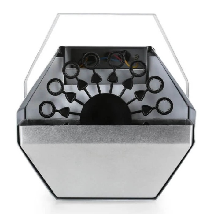 Aparat de facut baloane de sapun, 60 W, telecomanda, argintiu
