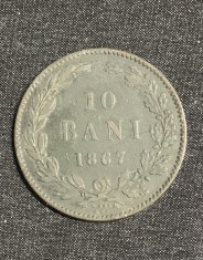 Moneda 10 bani 1867 Watt &amp;amp;Co foto