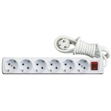 Cumpara ieftin Prelungitor, cu intrerupator si led, alb, 5 m, 6 prize
