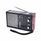 Radio portabil cu incarcare solara, Acumulator 3.7v, USB, TF, AM, FM, SW1-6,