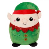 Figurina Perna Mallow, 34cm, Textura Moale, Verede/Roșu, Nasturi Aurii, Poliester, Oem
