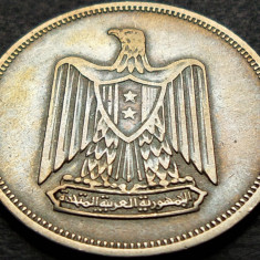 Moneda exotica 10 PIASTRES - REPUBLICA ARABA UNITA, anul 1967 * cod 5117