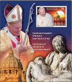 ROMANIA 2020, Centenarul nașterii Sf&acirc;ntului Ioan Paul al II-lea, MNH, 2284a, Nestampilat
