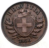 F.152 ELVETIA 2 RAPPEN 1936 B