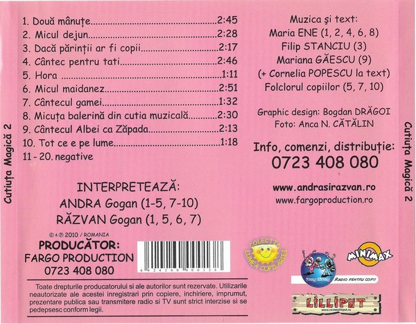 CD Andra, Răzvan ‎– Cutiuța Magică 2, original | Okazii.ro