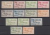 ROMANIA 1903 LP 55 INAUGURAREA PALATULUI P.T.T. CAISORII SERIA NEDANTELATA+5 VALORI FALSURI DE EPOCA BELGIA, Nestampilat
