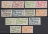 ROMANIA 1903 LP 55 INAUGURAREA PALATULUI P.T.T. CAISORII SERIA NEDANTELATA+5 VALORI FALSURI DE EPOCA BELGIA