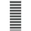 Jaluzea tip zebra neagră lățime țesătură 60,9 cm poliester