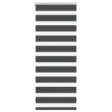 Jaluzea tip zebra neagră lățime țesătură 60,9 cm poliester
