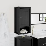 vidaXL Dulap de baie de perete &quot;BERG&quot; negru, 40x27x71,5 cm, lemn pin