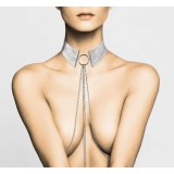 Colier Tip Choker D&eacute;sir M&eacute;talique, Argintiu