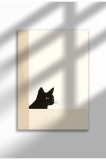 Imprimeu pe p&acirc;nză cu pisică neagră &ndash; Operă digitală pe p&acirc;nză ne&icirc;nrămată - Pisica neagră 39 | A4 (21 x 29.7 cm)