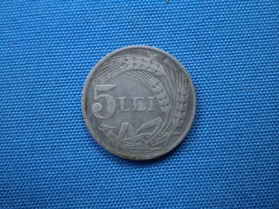 5 LEI 1942- DEFECT BATERE (LIPSESTE BARA DIN MIJLOC LA LITERA E ) foto