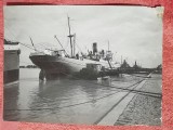 Fotografie, nava Alexandra in portul Galati, inceput de secol XX