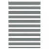 Jaluzea tip zebra gri &icirc;nchis lățime țesătură 90,9 cm poliester