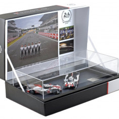 Set 2 Machete Oe Toyota Gazoo Racing TS050 #8 &amp; 7 Le Mans 2019 1-2 Finish Podium Set 1:43 Ediție Limitată TY14143JWM