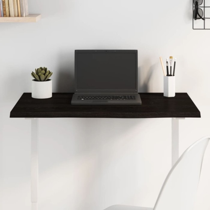 vidaXL Blat de masă maro &icirc;nchis 80x40x2cm, lemn masiv de stejar tratat 3156416