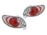 Set stopuri spate tuning lampa Peugeot 206 Model CC 01.1998-04.2009 BestAutoVest partea Dreapta+Stanga, transparent-silver, omologate EU