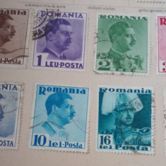 ROMANIA 1930 Lp 112 Regele Carol II uzuale serie stampilata
