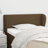 VidaXL Tăblie de pat cu aripioare maro &icirc;nchis 93x23x78/88 cm textil