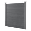 [neu.holz] Gard AAWP-99X3 Model 2, 183 x 187 cm, WPC lemn/plastic, gri HausGarden Leisure