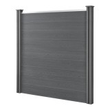 [neu.holz] Gard AAWP-99X3 Model 2, 183 x 187 cm, WPC lemn/plastic, gri HausGarden Leisure