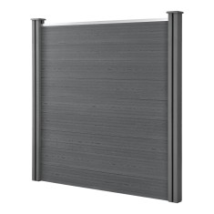 [neu.holz] Gard AAWP-99X3 Model 2, 183 x 187 cm, WPC lemn/plastic, gri HausGarden Leisure