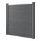 [neu.holz] Gard AAWP-99X3 Model 2, 183 x 187 cm, WPC lemn/plastic, gri HausGarden Leisure