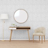 Panouri de perete 24 buc. alb 50x50 cm XPS 6 m&sup2; ametist