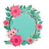 Cumpara ieftin Sticker decorativ Flori, Roz, 64 cm, 7897ST, Oem