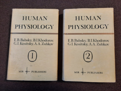 HUMAN PHYSIOLOGY E B BABSKY/B I KHODOROV/G I KOSITSKY/A A ZUBKOV 2 VOL foto