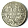 Moneda Vatican 1868 10 Soldi / 50 Centesimi Argint Italia XF Rară