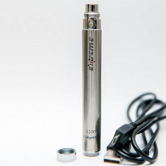 baterie eXtreme eGo-T 1100 mAh Passthrough V2 Argintie foto