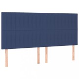 Tablii de pat, 4 buc, albastru, 80x5x78/88 cm, textil