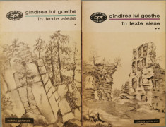 Gindirea lui Goethe in texte alese (Vol. 1 + 2) foto