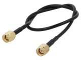 Cablu Coaxial RP-SMA Tată la SMA Mamă 0,3m Negru