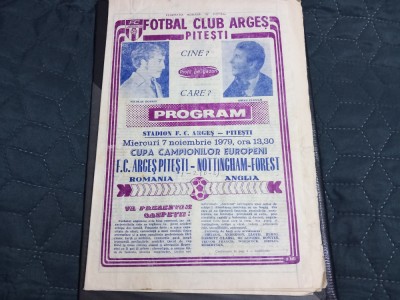 program F C Arges - Nottingham Forest foto