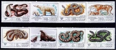 Rusia 1977 - Fauna 8v.serie completa,neuzata,perfecta stare(z) foto