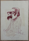 Caricatura// Bogdan Gheorghiu (1927-2010), profesor arhitect si artist, Peisaje, Acuarela, Altul