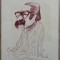 Caricatura// Bogdan Gheorghiu (1927-2010), profesor arhitect si artist