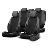 Huse auto universale pentru scaune Otom Advanced 204 Black Babyface 3-ZIP, cusatura Airbag certificata, bancheta spate cu fermoare