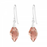 Cercei argint, Rasucit cu cristale Swarovski Blush Rose, A4S37971