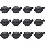 Lămpi solare de exterior pentru gard, 12 buc., negru, LED, vidaXL