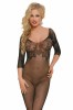 Bodystocking Plasa, elastic,negru, Bella, Softline (DB)