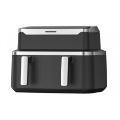 Friteuza dubla cu aer cald Heinner , 2600 W, capacitate totala 9 l, control digital individual, termostat