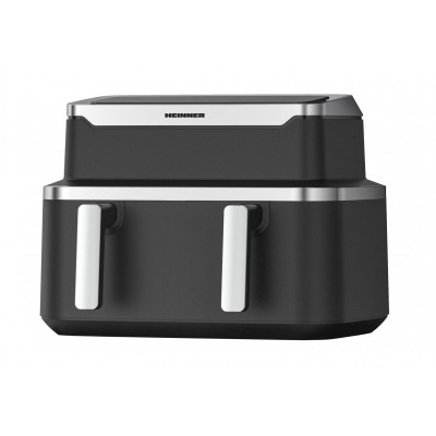 Friteuza dubla cu aer cald Heinner , 2600 W, capacitate totala 9 l, control digital individual, termostat foto