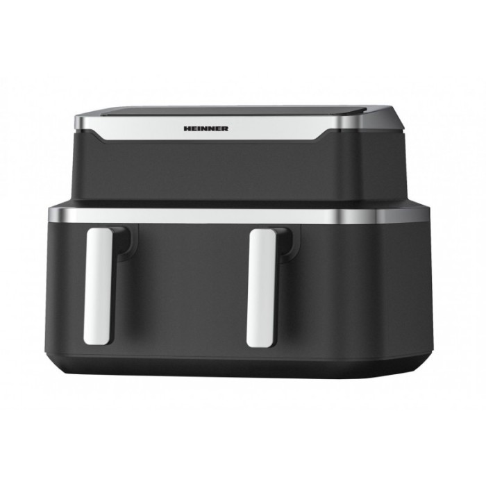 Friteuza dubla cu aer cald Heinner , 2600 W, capacitate totala 9 l, control digital individual, termostat