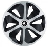 Set 4 capace roti pentru Skoda Nou Alb-Negru, model Roco Mix, R14, Renault