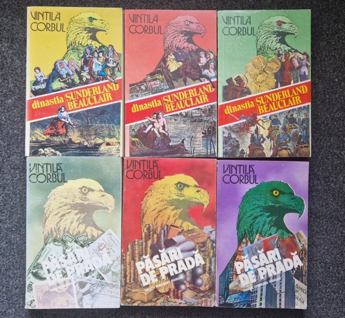 Lot VINTILA CORBUL: Dinastia Sunderland + Pasari prada (6 volume)